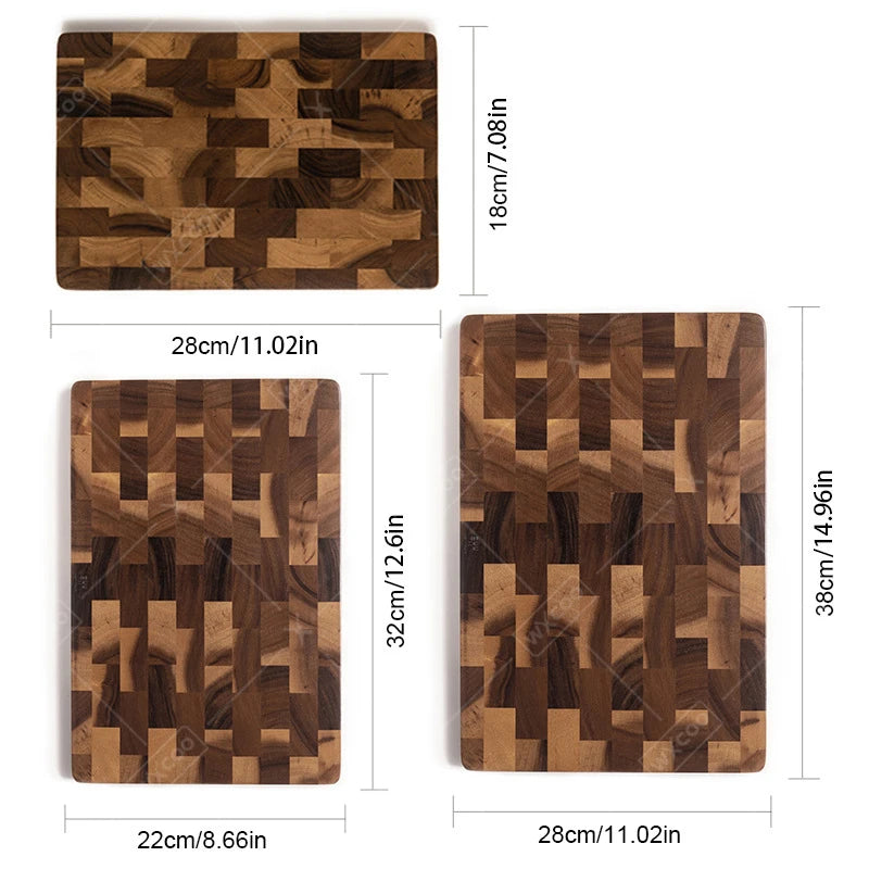 Planche à découper en bois de bout